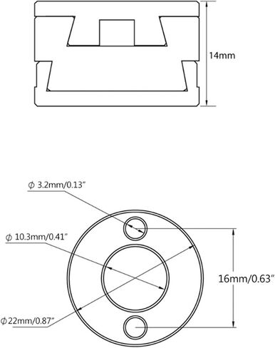 1pc T8 Z Axis Round Brass Coupling for 3D Printer Accessories T8 Z Axis Screw Hot Bed Couplings in Saudi Arabia