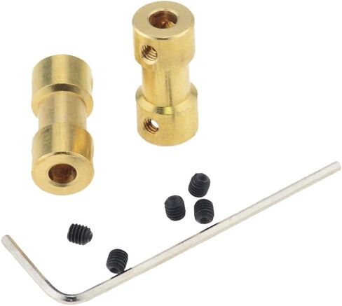 1pc 2mm 2.3mm 3mm 3.17mm 4mm 5mm 6mm النحاس النحاس المصنوع من موصل نقل محرك محرك مقرن من البراغي (2x6mm) in Saudi Arabia