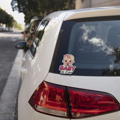3 Pcs Blue Baby in Car Sticker Child in Car Sticker Baby in Car Safety Decal Kids on Board Stickers for Laptop Car Water Bottle Phone Case Hat Helmet Gifts 5"x5" in Saudi Arabia