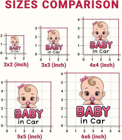 3 Pcs Blue Baby in Car Sticker Child in Car Sticker Baby in Car Safety Decal Kids on Board Stickers for Laptop Car Water Bottle Phone Case Hat Helmet Gifts 5"x5" in Saudi Arabia