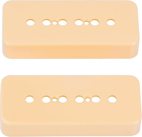 Banworks Plastic P90 Pickup Covers Electric Guitar P-90 Soapbar Pickup Covers 50mm (1-31/32") Neck Pickup Covers For Epiphone Les Paul LP Electric Guitar Pack of 2 JT/SYQG-07 Cream in Saudi Arabia