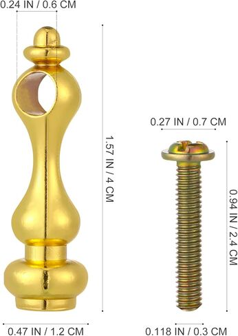 FAVOMOTO 12PCS Railing Bracket Spindles Furniture Connectors, Gold Metal Post End Caps Railing Post Connector Cap Cabinets Metal Gallery Spindles for Glass Furniture Cabinets in Saudi Arabia