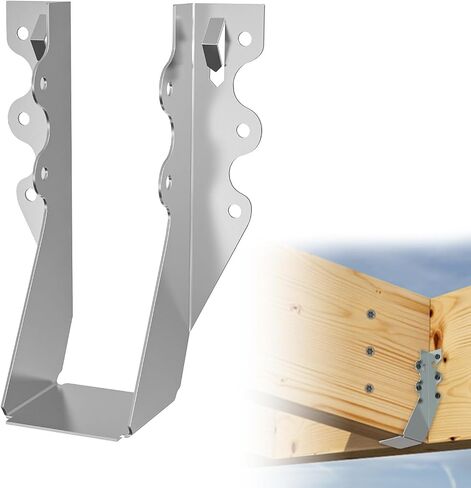25 PCS 2x6 شماعات الرافعة ، LU26 20 Gauge مقص مزدوج وجه Mount Loist ، وعلاقات الإعصار لأقواس ربط العوارض الرصاصية رائعة لسطح الأرضية ورواد السقف in Kuwait