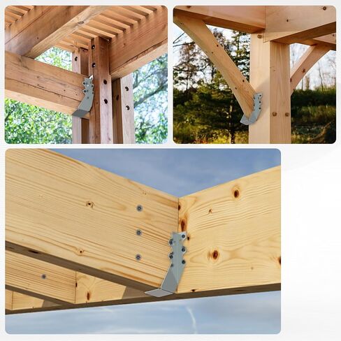 25 PCS 2x6 شماعات الرافعة ، LU26 20 Gauge مقص مزدوج وجه Mount Loist ، وعلاقات الإعصار لأقواس ربط العوارض الرصاصية رائعة لسطح الأرضية ورواد السقف in Kuwait