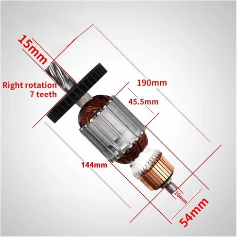 CAARLA AC220-240V Rotor Armature Accessories for HM1304 Electric Pick Hammer Armature Rotor Anchor Accessories Replacement(Armature) in Saudi Arabia