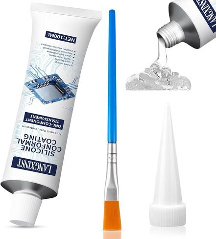 Conformal Coating for Electronics, Silicone Adhesive Sealant Transparent Insulating Sealant, Strong Fluidity Waterproof for Circuit Boards Appliance Control Boards LED Lamps,100ml in Saudi Arabia