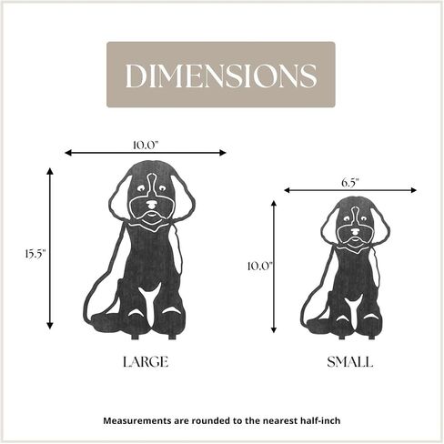 Corten Steel Cockapoo Dog Silhouette Yard Stake (كبير) in Saudi Arabia