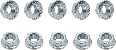 M6 x 1.0 6 مم من الفولاذ المقاوم للصدأ من الصواميل شفة M6-1.0 سداسي شفة القفل المكسرات (10pcs) in Saudi Arabia