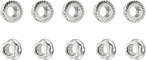 M8-1.25 / 8mm Hex Serrated Flange Nuts M8 x 1.25 Stainless Steel Nut (10pcs) in Saudi Arabia