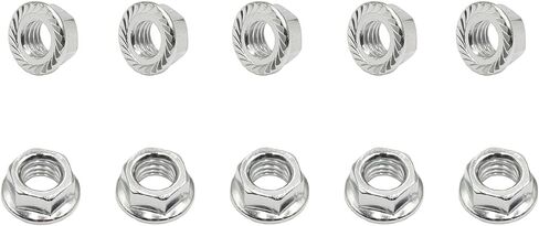 M8-1.25 / 8mm Hex Serrated Flange Nuts M8 x 1.25 Stainless Steel Nut (10pcs) in Saudi Arabia
