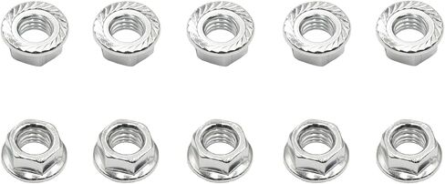 M8-1.25 / 8mm Hex Serrated Flange Nuts M8 x 1.25 Stainless Steel Nut (10pcs) in Saudi Arabia