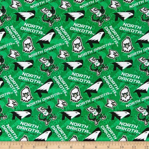 NCAA North Dakota Fighting Hawks Tone on Tone Cotton, Fabric by the Yard in Saudi Arabia