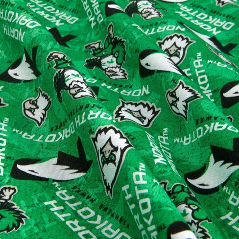 NCAA North Dakota Fighting Hawks Tone on Tone Cotton, Fabric by the Yard in Saudi Arabia