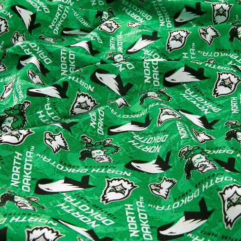 NCAA North Dakota Fighting Hawks Tone on Tone Cotton, Fabric by the Yard in Saudi Arabia