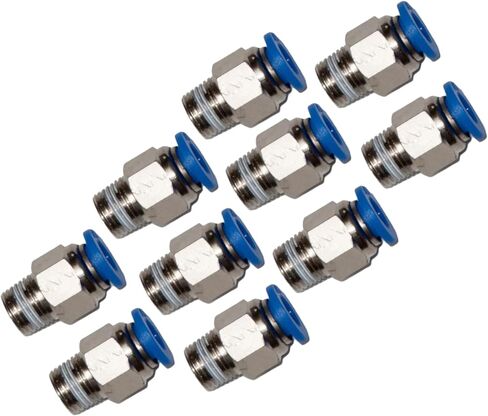 10 عبوة 1/4 "أنبوب إلى 1/8" NPT ذكور الضغط على التوصيل-تجهيزات الهواء الهوائية المستقيمة لأنظمة الهواء المضغوطة (الصف الصناعي) in Kuwait