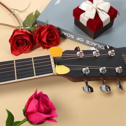 6 Pieces Rubber Guitar Pick Holder, Black Guitar Headstock Pick Holder on Guitar Pick Stand Lightweight Guitar Pick Organizer Thick Pick Holder to Attach to Guitar for Acoustic Guitar Bass Ukulele in Kuwait