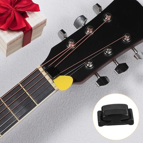 6 Pieces Rubber Guitar Pick Holder, Black Guitar Headstock Pick Holder on Guitar Pick Stand Lightweight Guitar Pick Organizer Thick Pick Holder to Attach to Guitar for Acoustic Guitar Bass Ukulele in Kuwait