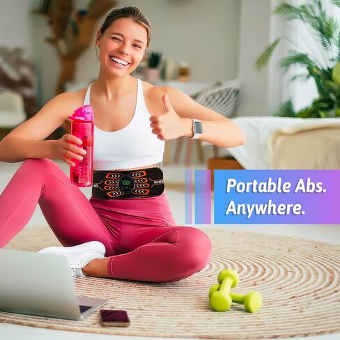Electronic Muscle Stimulator, Abs Stimulator Muscle Toner, Ab Machine Trainer for All Body, Rechargeble for Fitness Strength Training Workout Equipment for Men and Women(Waist + Arms) in Saudi Arabia