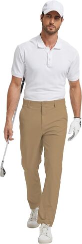NATUVENIX Golf Pants Men Stretch Work Dress Pants Lightweight 30" Slim Fit Business Casual Pants for Men with Pockets in Kuwait