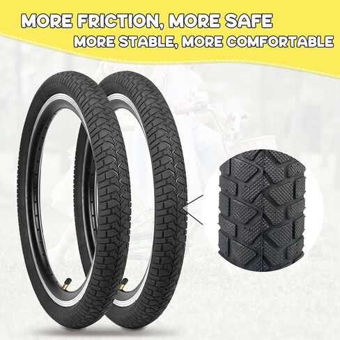 WEEROCK Bike Tire 20 Inch Tires 2 Pack 20 x 2.125 Folding Bead Replacement Tyre with 20 Inch Inner Tubes for 20" Bicycles, MTB, Mountain Bike, BMX in Saudi Arabia