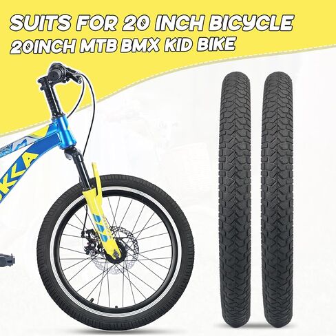 WEEROCK Bike Tire 20 Inch Tires 2 Pack 20 x 2.125 Folding Bead Replacement Tyre with 20 Inch Inner Tubes for 20" Bicycles, MTB, Mountain Bike, BMX in Saudi Arabia