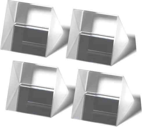 4pcs من المنشور الزجاجية البصرية الثلاثي لتجارب الفيزياء وتصميم تعليم الفصول الدراسية للتصوير الفوتوغرافي وتحليل الانكسار الخفيف in Saudi Arabia