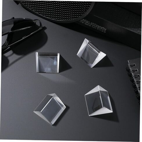 4pcs من المنشور الزجاجية البصرية الثلاثي لتجارب الفيزياء وتصميم تعليم الفصول الدراسية للتصوير الفوتوغرافي وتحليل الانكسار الخفيف in Saudi Arabia
