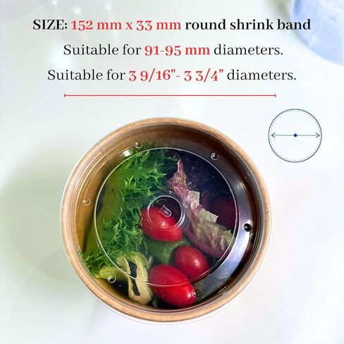WEIWEI - 192 mm x 25 mm Clear PVC Preformed Perforated Round Shrink Bands 250 PCS in Kuwait
