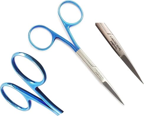 Premium German - Iris Micro Dissecting Scissors,Gum Scissors,Suture Scissors Eye/Dental Scissors Curved Straight -Ideal for Nurses, EMS, Students, Education & More (Straight Blade 4.5") in Saudi Arabia