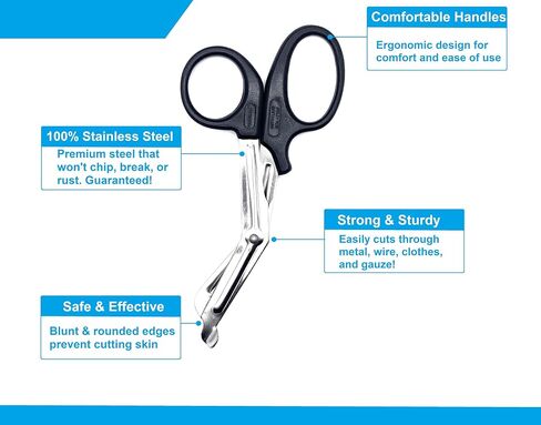 Heavy-Duty Trauma Shears Bandage Scissors for Nurses, EMT, Paramedics, All Purpose, 100% Stainless Steel in Saudi Arabia