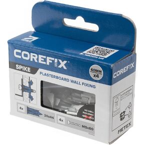 Spike Heavy Duty Drywall Anchors 8 Pack, DIY Kit with M5x60mm Screws. Easy to Install with NO Drill Required. Drywall Anchor, Wall Plug Alternative Suitable for All Drywall Types. in Saudi Arabia