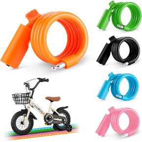 قفل الدراجة ، قفل كابل الدراجة مع طلاء PVC مضاد للخلع ، قفل كابل الدراجات مع قوس التثبيت ، كابل قفل الدراجة المحمولة وضغوط للدراجات ، الدراجات البخارية 4 أقدام in Kuwait