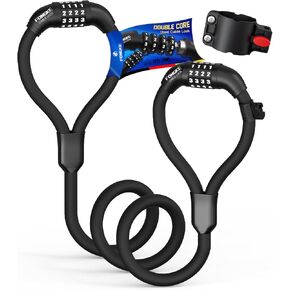 Bike Lock Cable, Scooter Lock High Security, Combination Lock with 4 Digit, Bike Locks Heavy Duty Anti Theft, 41.34in/12mm Cable Lock for Bicycle, Electric Scooter, Motorcycle in Kuwait