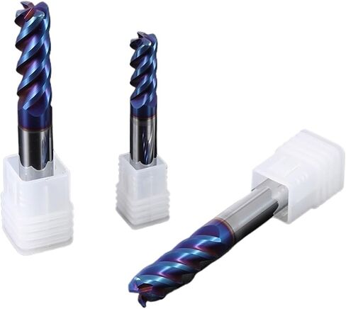 طواحين قطر كاربايد كاربايد الصلبة HRC65 4 Flutes Nano Blue Clating CNC Tools HRC65 ENDMILLS R0.5 R1 ~ 8 MATTER MICHINING in Saudi Arabia