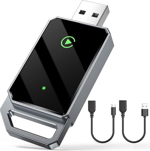 2025 Wireless Carplay Adapter, Mini 2-in-1 CarPlay & Android Auto, Plug & Play, Convert Wired to Wireless Car Play Dongle with USB/USB-C, No Delay, for iPhone & Android in Saudi Arabia