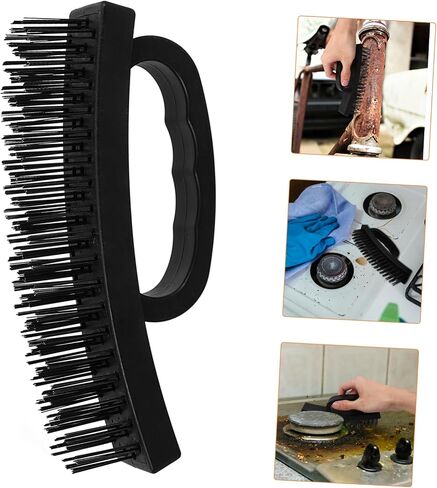 Wire Brush with Comfortable Handle Durable Silver Bristles for Rust Removal and Instrument Cleaning Multipurpose Industrial Scrub Tool for Household and Commercial Use in Saudi Arabia