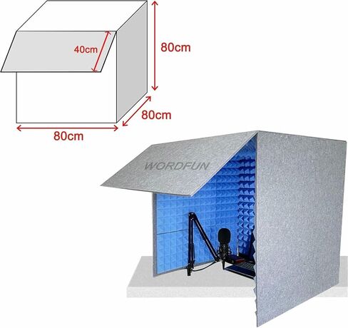 Microphone Isolation Screen Isolation, Sound Absorbing Acoustic High Density Absorbent Foam, Professional Vocal Booth, for Recording Equipment Studio in Kuwait