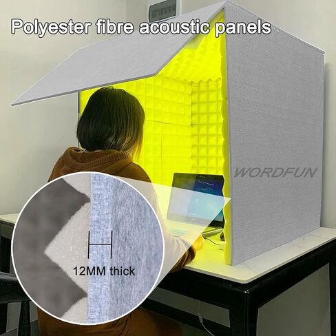 Microphone Isolation Screen Isolation, Sound Absorbing Acoustic High Density Absorbent Foam, Professional Vocal Booth, for Recording Equipment Studio in Kuwait