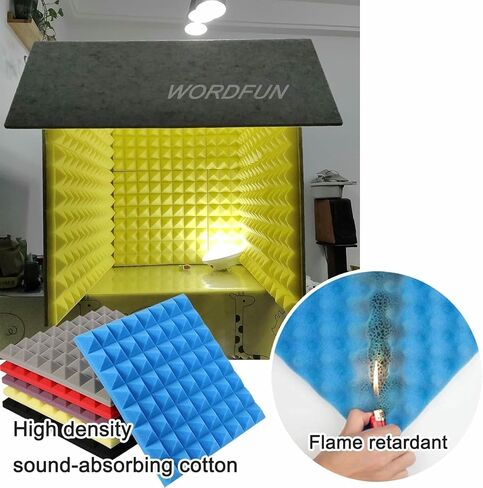 Microphone Isolation Screen Isolation, Sound Absorbing Acoustic High Density Absorbent Foam, Professional Vocal Booth, for Recording Equipment Studio in Kuwait