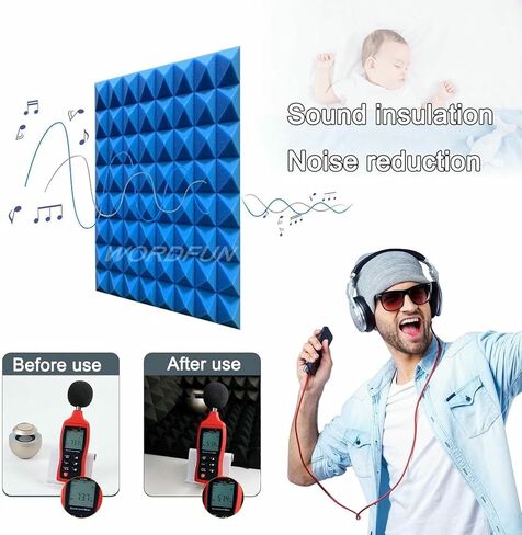 Microphone Isolation Screen Isolation, Sound Absorbing Acoustic High Density Absorbent Foam, Professional Vocal Booth, for Recording Equipment Studio in Kuwait