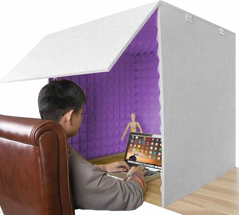 Microphone Isolation Screen Isolation, Sound Absorbing Acoustic High Density Absorbent Foam, Professional Vocal Booth, for Recording Equipment Studio in Kuwait