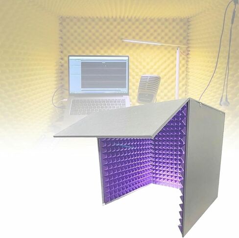 Microphone Isolation Screen Soundproof Recording Booth, Sound Absorbing Professional Foam Shield, for Podcasting, Singing, Broadcasting in Saudi Arabia