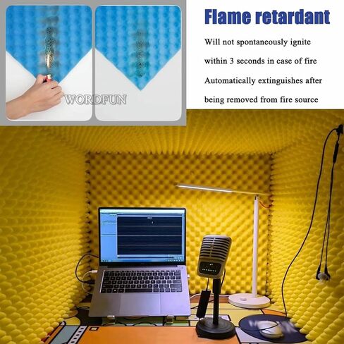 Microphone Isolation Screen Soundproof Recording Booth, Sound Absorbing Professional Foam Shield, for Podcasting, Singing, Broadcasting in Saudi Arabia