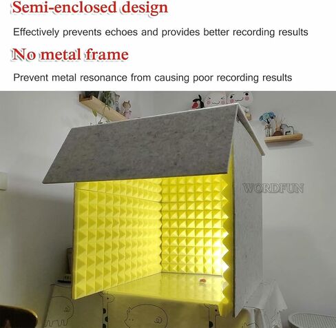 Microphone Isolation Screen Vocal Booth, Sound Absorbing Foam, Studio Recording Soundproof Booth, Sound Absorbing for Recording Equipment Studio in Saudi Arabia