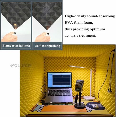 Microphone Isolation Screen Vocal Booth, Sound Absorbing Foam, Studio Recording Soundproof Booth, Sound Absorbing for Recording Equipment Studio in Saudi Arabia