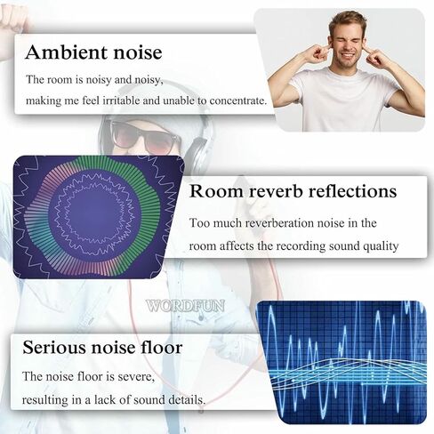 Microphone Isolation Screen Vocal Booth, Sound Absorbing Foam, Studio Recording Soundproof Booth, Sound Absorbing for Recording Equipment Studio in Saudi Arabia