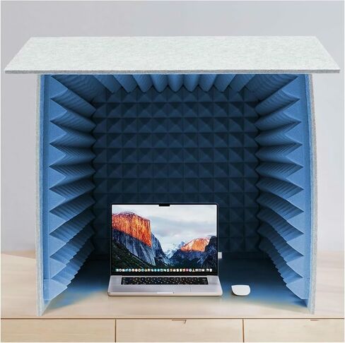 Portable Recording Booth, Foldable Desktop Soundproof Cover, High Density Absorbent Sponge, Vocal Absorbing Shield for Music Studio Bedroom Podcasting in Kuwait
