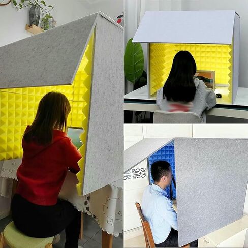 Portable Recording Booth, Foldable Desktop Soundproof Cover, High Density Absorbent Sponge, Vocal Absorbing Shield for Music Studio Bedroom Podcasting in Kuwait
