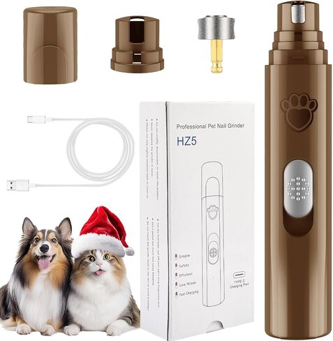 VIWIK Dog Nail Grinder, 2-Speed Rechargeable Dog Nail Trimmers for Large Medium & Small Dogs, Upgrade Professional Electric Pet Paws Grooming, Quiet Puppy Grooming Tool, for Dogs Cats in Kuwait