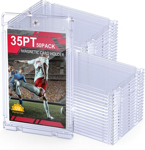 SAMYUCHO 25ct Magnetic Card Holder, 35PT Slim One Touch Card Holders in Saudi Arabia